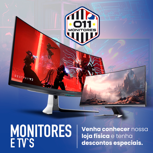 Banner retangular de destaque da loja 011 Monitores no santaifigenia.shop