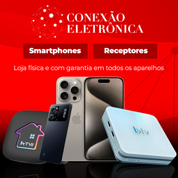 Banner retangular de destaque da loja Conexão Eletrônica no santaifigenia.shop