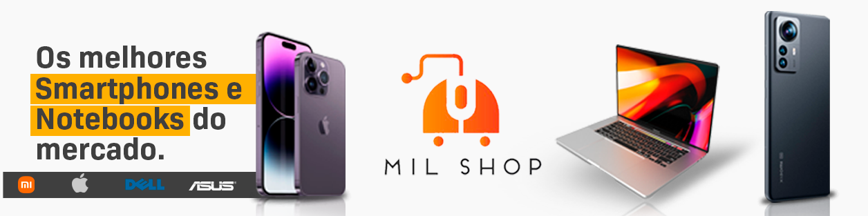 Banner retangular de destaque da loja Mil Shop no santaifigenia.shop