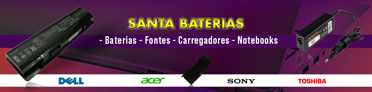 Banner retangular de destaque da loja Santa Baterias no santaifigenia.shop