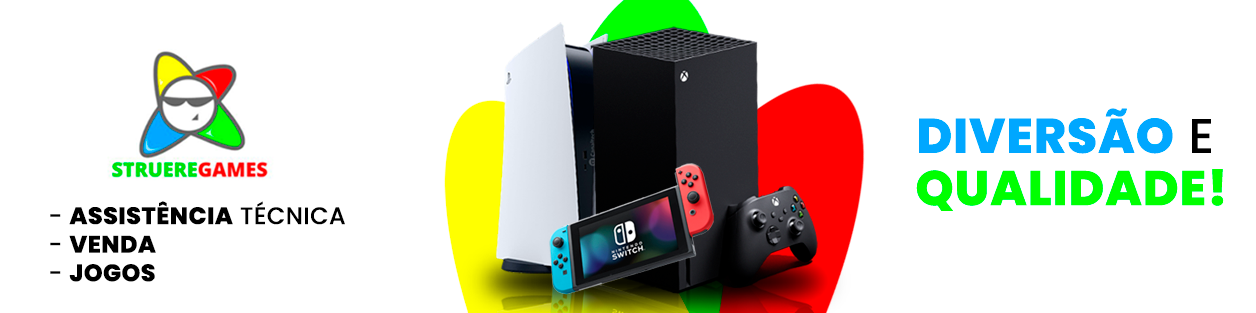 Banner retangular de destaque da loja Struere Games no santaifigenia.shop
